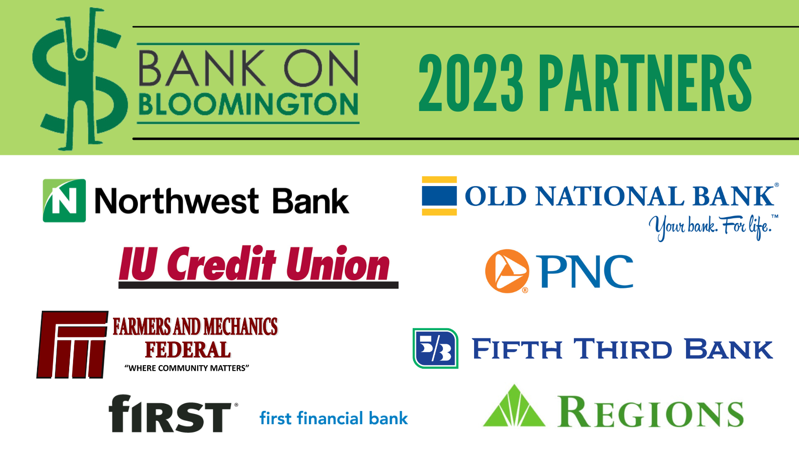 Image with logos of Bank On partners