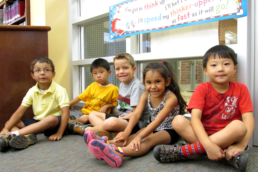 Kids and IU Health Bloomington volunteers are excited about Kindergarten Countdown!